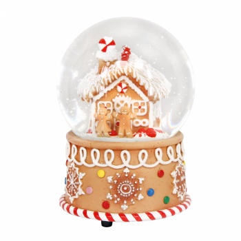 Gisela Graham Gingerbread House Musical Snow Dome