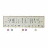 Family Birthdays Wall Plaque With Hanging Discs