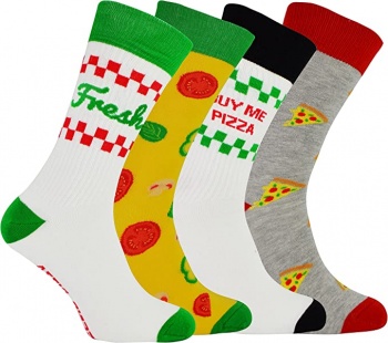 Boxt Novelty Wood Fired Pizza Socks  - One Size