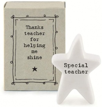 East of India Ceramic Star Thank You Teacher Boxed Gift