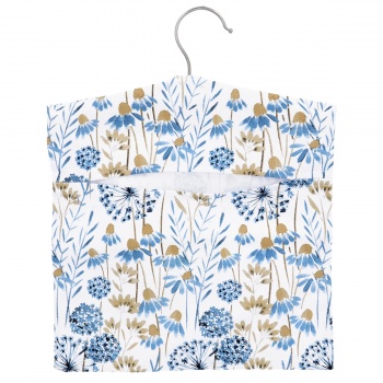 Gisela Graham Blue Meadow Design Cotton Peg Bag