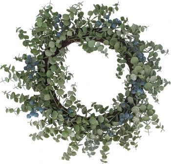 Gisela Graham Eucalyptus and Blueberry Christmas Wreath