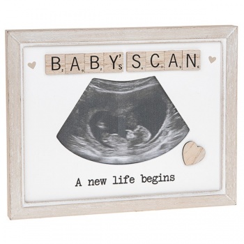 Joe Davies Scrabble Design Baby's Scan Photo Frame
