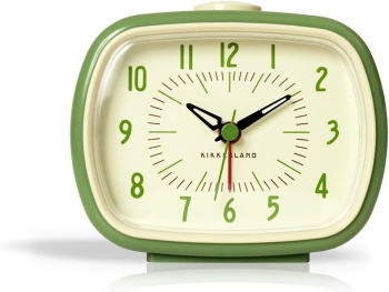 Kikkerland Green Retro Alarm Clock Home Accessory