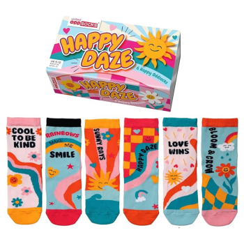 United Oddsocks Happy Daze Children's Happy Gift Boxed Socks
