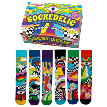 United Oddsocks Sockedelic Way Out Gift Boxed Socks