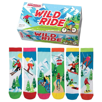 United Oddsocks Children's Wild Ride Sporty Gift Boxed Socks