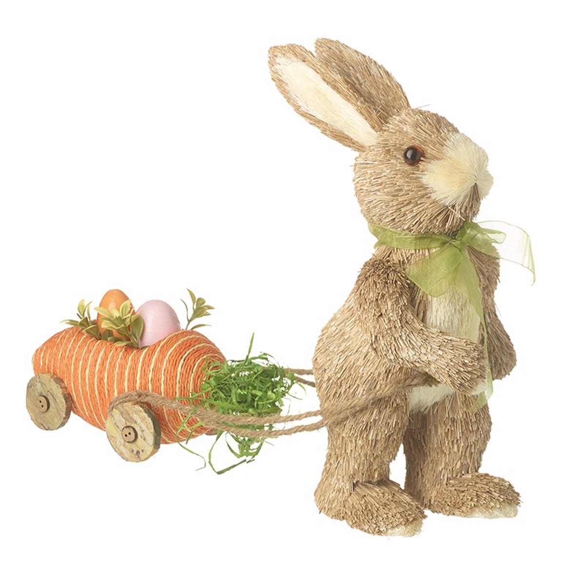 Heaven Sends Bristle Rabbit Pulling Carrot Easter Decoration