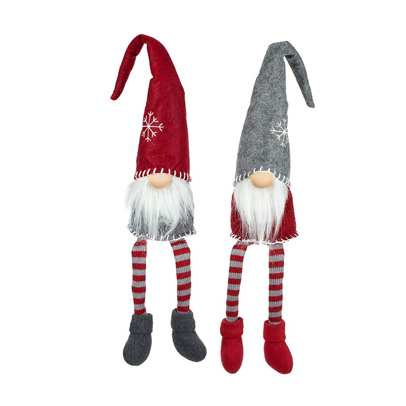 Heaven Sends Set of 2 Long Legged Festive Gonk Christmas Decorations