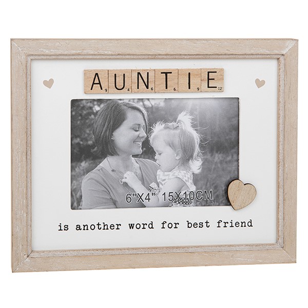 Joe Davies Wooden Auntie Photo Frame with Stand