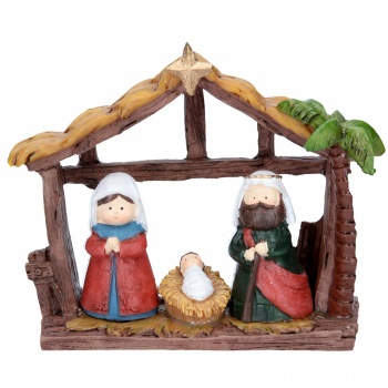 Gisela Graham Resin Children Nativity House Ornament