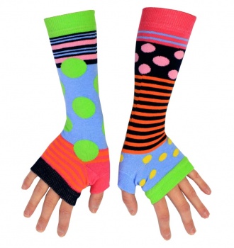 United Oddsocks Stripes and Spots Colourful Arm Warmers