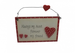 Aunt Forever My Friend Sentimental Gift Plaque