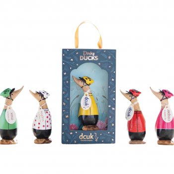 DCUK Dinky Cycling Wooden Duck with Gift Box - Choice of Colour