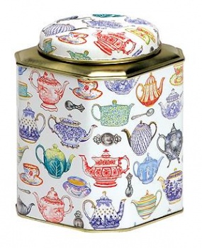 Elite Tinware Unique Teapot Design Caddy