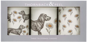 Thornback and Peel Dog and Daisy Set of Three Canisters