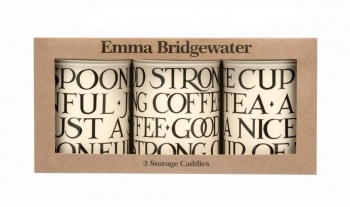 Emma Bridgewater Black Toast Set of Three Canisters