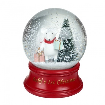 Heaven Sends Baby's First Christmas Snowglobe