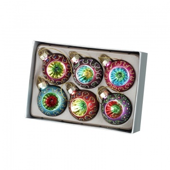 Heaven Sends Set of 6 Colourful Traditional Baubles