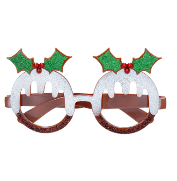 Gisela Graham Novelty Christmas Pudding Festive Glasses