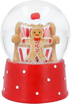Gisela Graham Cupcake and Gingerbread Christmas Snow Globe