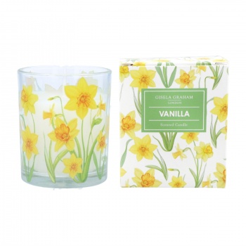 Gisela Graham Daffodil Design Vanilla Scented Candle