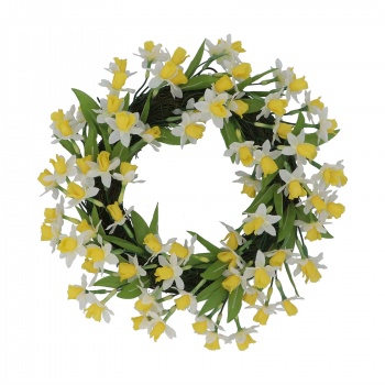 Gisela Graham Daffodil Design Spring Themed Wreath