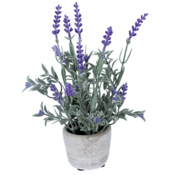 Gisela Graham Faux Lavender Decorative Spring Plant Pot