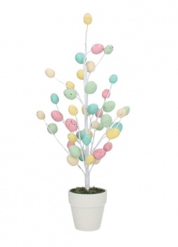 Gisela Graham Pastel Speckled Eggs Easter Twig Tree Decoration
