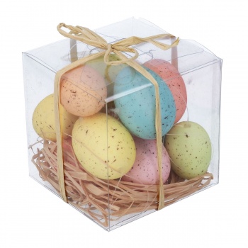 Gisela Graham Boxed Set of Pastel Speckled Easter Egg Decorations