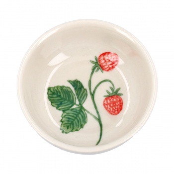 Gisela Graham Strawberry Design Small Stoneware Bowl