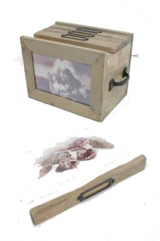 Heaven Sends Distressed Natural Wooden Photo Storage Box