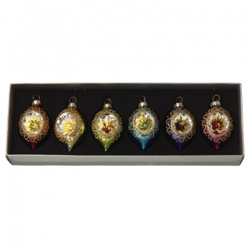 Heaven Sends Set of 6 Colourful Dimpled Baubles