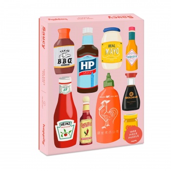 Happily Sauce Bottles Novelty 1000 Piece Jigsaw Puzzle