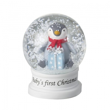 Heaven Sends Baby's First Christmas Penguin Snow Globe