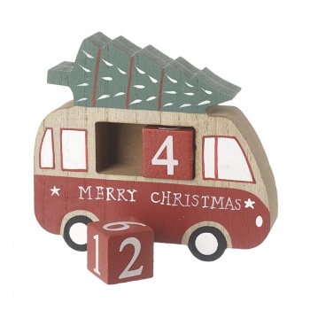Heaven Sends Wooden Caravan Christmas Countdown Blocks