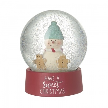 Heaven Sends Have A Sweet Christmas Snowman Snow Globe