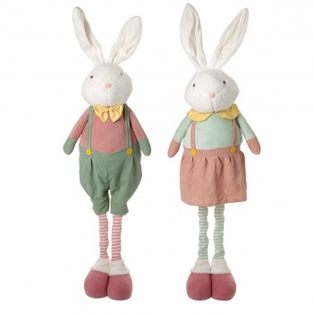 Heaven Sends Mr and Mrs Easter Bunny Decorations with Extendable Legs
