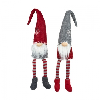 Heaven Sends Set of 2 Long Legged Festive Gonk Christmas Decorations