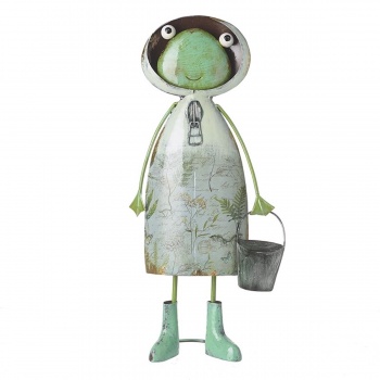 Heaven Sends Metal Frog with Bucket Ornament