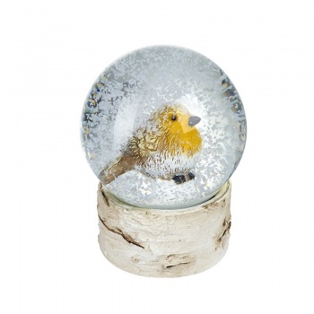 Heaven Sends Miniature Robin Christmas Snow Globe