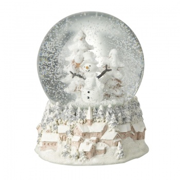 Heaven Sends Christmas Snowman Snow Globe With Decorative Base