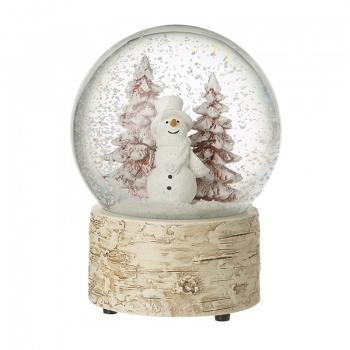 Heaven Sends Snowman in Forest Scene Musical Christmas Snow Globe