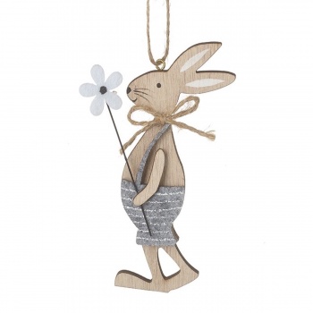 Heaven Sends Wooden Rabbit Easter Decoration | Handpicked