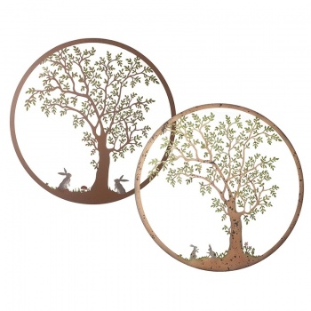 Heaven Sends Rabbit and Tree Cut Out Metal Wall Plaques - Choice of Design