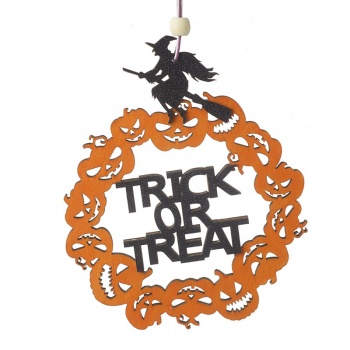 Heaven Sends Wooden Trick or Treat Halloween Decorative Sign