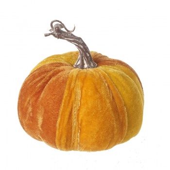 Heaven Sends Velvet Orange Novelty Pumpkin Halloween Decoration