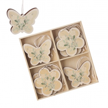 Heaven Sends Set of 8 Floral Butterfly and Flower Easter Decorations