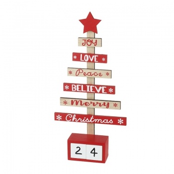 Heaven Sends Wooden Christmas Tree Countdown Calendar