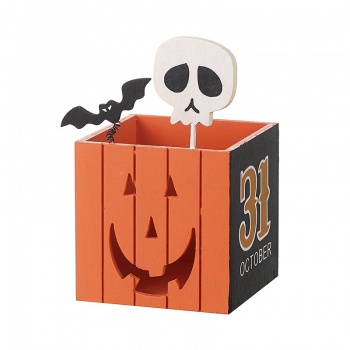 Heaven Sends Wooden Halloween Trick or Treat Box Decoration